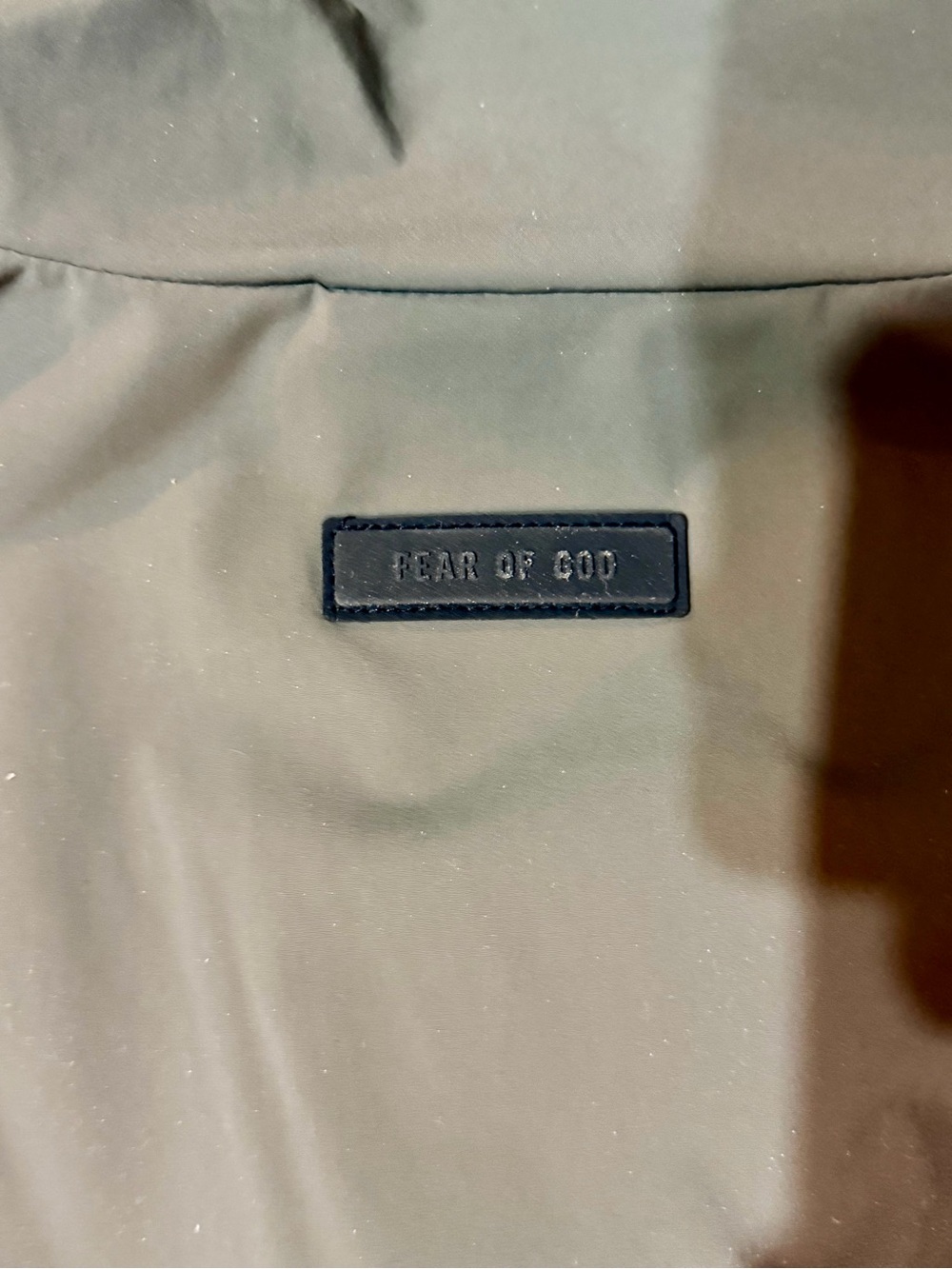 FEAR OF GOD ESSENTIALS Half-zip Mockneck Sweatshirt in Stretch Woven Nylon - Picture 7 of 9